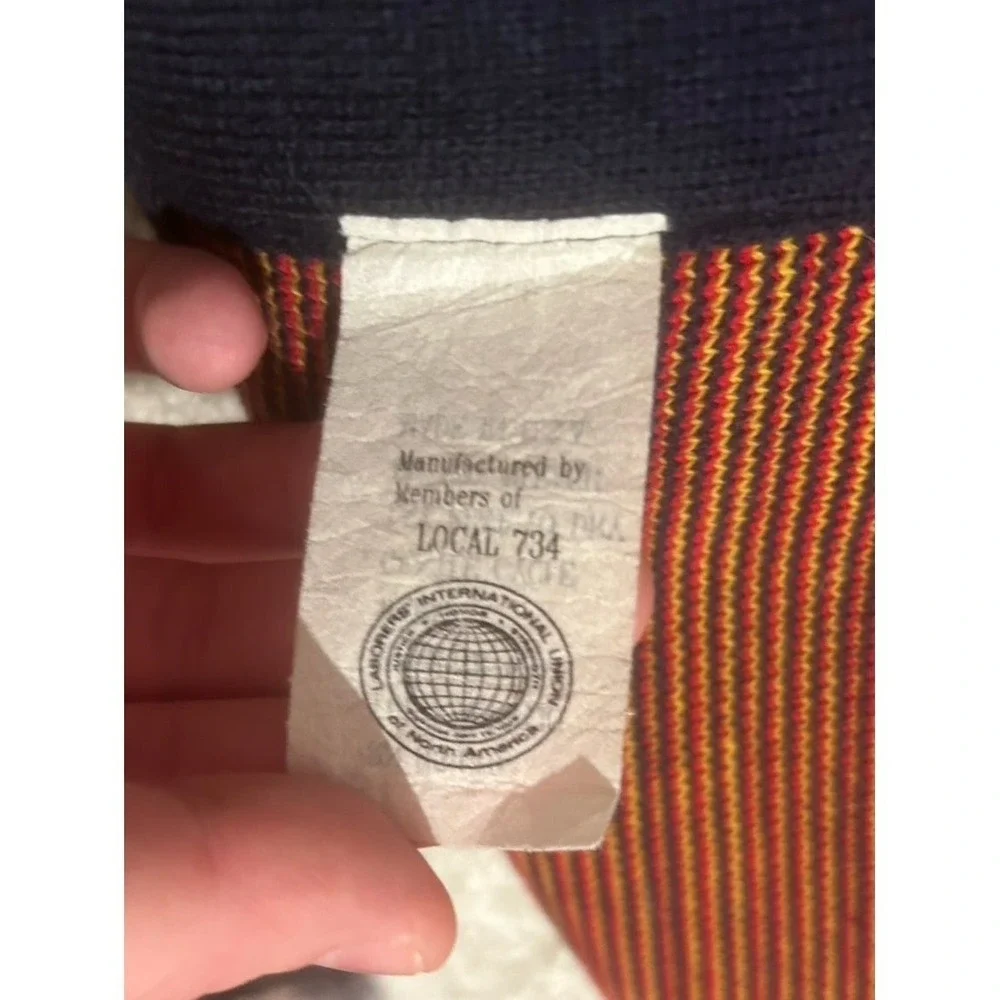 Vintage International Brotherhood of Electrical Workers Knitted Acrylic‎ Blanket